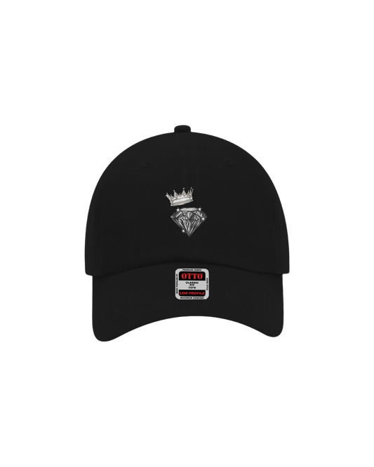 Diamond Klub™ embroidered black baseball cap - premium streetwear headwear
